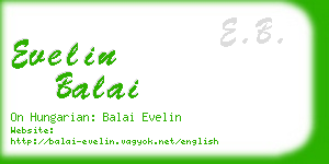 evelin balai business card